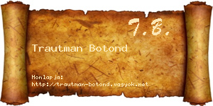Trautman Botond névjegykártya